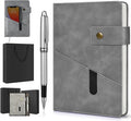 vfaejll A5 Lined Leather Journal Notebook,Hardcover Journal Set with Pen and Gift Box,100Pages 100gsm Thick Ruled Paper Daily Diary for Men Women School,Travel,Business,Work,Writing 5.9" X 8.4"