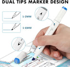 Buecs Alcohol Markers: Double Tipped Art Marker, 120 Count, suitable for Adults Artists Painting, Coloring Drawing Sketching, Multicolor