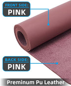 Leather Desk Pad Protector, Large Desk Mat, Mouse Pad, Non-Slip PU Leather Desk Blotter,Desk Cover mat,Desk mat for Keyboard and Mouse,Mat for Office&Home (Rose Purple, 48" x 17")