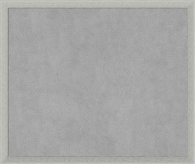 Amanti Art Silver Framed Magnetic Board 22x26 Medium Vision Board for use with Magnets, 100% Metal Sheet to Display Items as Office Decor or for Home Organization in mudroom, Kitchen or Kids Room