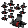 Calculator Ink Roller Black/Red Pack of 10 - Individually Sealed Calculator Ink Cartridge IR40T Compatible with Casio HR-170RC, HR-100TM / Canon P23-DHV, P170-DH3 / Sharp EL-1801V, EL-1750V & More