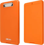 Think2Master Orange Plastic Storage Clipboard. | 25% Heavier & 25% Sturdier| Heavy Duty and Won’t Flex or Bend Like Other Brands (Compare The Weight). Storage Compartment Holds 150 Letter Sized Paper.
