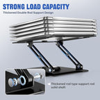JOYEKY Laptop Stand for Desk, Adjustable Computer Stand with 360° Rotating Base, Ergonomic Laptop Riser for Collaborative Work, Foldable & Portable Laptop Stand, fits for All 10-16" Laptops