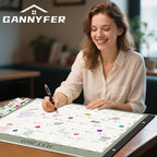 Gannyfer Desk Calendar 2026, Large 2026 Desk Calendar 22" x 17", Now - Dec 2026, 18 Monthly Academic Desktop Calendar with To-Do List and Notes, Plastic Cover, Thick Paper, 2026 Calendar for Planning and Organizing(6 Stickers)