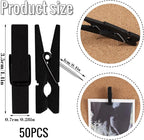 50 Count Push Pin Clips for Bulletin Board, Wooden Push Pins with Clips Cubicle Clips Panel Wall Clip Cubicle Accessories for Fabric Panels Cork Board Offices Homes Projects