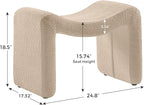 VANOMi Large Footstool Ottoman, Multi-Functional Modern Foot Stool, Sofa Footrest Extra Seating for Living Room, Entryway, Hallways and Bedrooms, Large, Camel