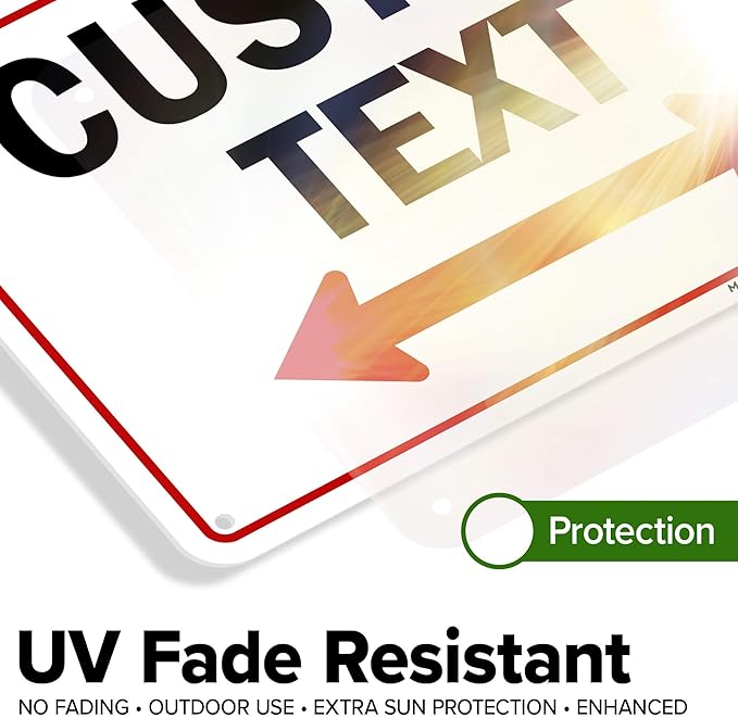 Custom Arrow,Custom Directional Sign, Two Way Arrow,7x10 Inches, 55 mil thick HDPE (high density polyethylene) Made in USA by My Sign Center