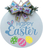 Wood front door sign Wood sign Home decor Welcome sign Sign for front door House warming gift Wedding gift (Happy Easter, 22" Width)