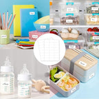 STARLIBOO Removable Labels, Removable Colored Labels Stickers, Self-Adhesive Rectangular Stickers Water/Oil/Tear Resistant for Food Containers/Classroom/Storage (8 Colors, 360 Labels)