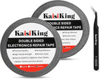 Kaisiking 2pcs 3mm x 50M LCD Repair Tape Phone Screen Adhesive Tape LCD Touch Screen Repair Tape with 1 Tweezers for Cell Phone, iPad, Tablets, Laptops, LCD Screen