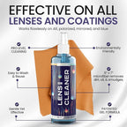 ULTRAVUE Eyeglass Gel Lens Cleaner Spray Kit - 2 x 8oz and 1 x 2oz Gel Eyeglasses Cleaner Spray Bottle + 2 Microfiber Cloth for Cleaning - Safe for All Lenses (AR Coated Included)