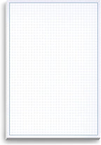 Graph Paper Pad for Blueprint Drawings, Drafting, Engineering Drawing, and Planning - Graph Paper 8.5x14 Blueprint Quadrille Grid Paper Pads with Blue Lines, High Brightness 50 Sheets (1-Pack)