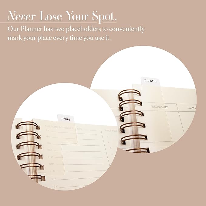 Anecdote Planner 2026 (8.5" x 10") Daily Planner Weekly Monthly Planner - 52 Weeks w/Library Buckram Cover, Brass Spiral - A4 Size Bleed-Resistant Paper – Dutch Blue