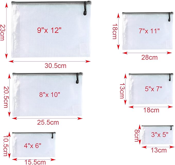 Oaimyy-18 PCS-3"x 5" inchs-Zipper Pouch, Puzzle Storage Bag Plastic Zip Pouches File Folders Bags for Organizing,Office Supplies, Board Game Organization,Home Storage-Black