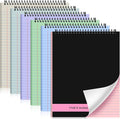 Resurhang 6 Pcs Legal Pad Top Spiral Bound Notebook 70 Sheets Double Sided College Ruled Paper Notepad Memo Steno Pad with Stiff Cover for Business College(8.5 x 11 Inches,No Holes,Morandi Color)