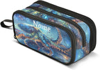 BOENLE Custom Octopus Galaxy Pencil Case Box Boys Girls Personalized Name Large Pencil Pouch Stationery Pen Bag Organizer for Kids Adults School Office