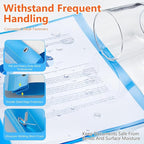 Feifeiya 48 Pack Plastic Report Covers with 3 Prongs Presentation Folders Bulk, 100 Sheet Capacity, Clear Front Report Covers for Presentation Document Paper School Office Supplies (Bright Colors)