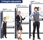 TSJ OFFICE Large Rolling Whiteboard - Dry Erase Magnetic 48 x 32 Inches White Board Height Adjust Double Sides Mobile Portable Easel on Wheels, Dry Erase Board with Stand for Office, Home & Classroom