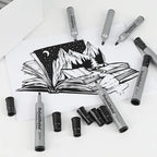Dabo&Shobo 72 Pack Permanent Markers, Chisel Point, Quick Drying Ink, Black Permanent Markers, Works on Plastic,Wood,Stone,Metal and Glass for Doodling, Marking…