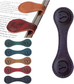 Personalized Magnetic Leather Bookmark, 26 Letters Custom Leather Bookmarks, Handmade, Leather Magnetic Bookmark for Book Lovers Readers Women Kid(Purple，Y）