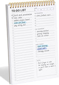 To Do List Notepad for Work, Productivity & Goal Setting, Undated Spiral Daily Planner with 52 Sheets Task Checklist, Time Management, 100 GSM Paper for Office, Family, Personal Use