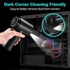 Compressed Air Duster, Keyboard Cleaner - Replace Compressed Canned Air - Portable Electric Air Duster Reusable Rechargeable Air Blower for Computer Keyboard Electronics Pet House, (91000RPM/7500mAh)