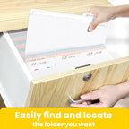 SUNEE File Folders, 30 Pack Manilla Folders 8.5 x 11, Colored File Folders Home Office School Supplies for Documents Files Paper, White