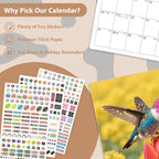 2026 Wall Calendar, Large Monthly Wall Calendar Dogs, Jan 2026 - Dec 2026, 12" x 24" (Opened), Hanging Planning Calendars for Family Home Office Supplies