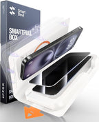 SMARTDEVIL 2 Pack for iPhone 16 Privacy Screen Protector, Military Grade Shatterproof, 9H Hardness, Anti-Spy Tempered Glass, Fast & Easy Instlltion, Case Friendly