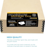 Lineco Museum Archival Storage Box, 9.25x11.75x3 in. Drop Front Design. Acid-Free with Metal Edge. Organize Photos, Pictures, Prints, Documents, Crafts, DIY. Tan, 1 Pack