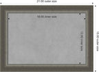 Amanti Art Silver Framed Magnetic Board 15x21 Small Vision Board for use with Magnets, 100% Metal Sheet to Display Items as Office Decor or for Home Organization in mudroom, Kitchen or Kids Room
