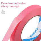 KIWIHUB Pink Painters Tape,1 inch x 60 Yards x 5 Rolls (300 Yards Total) - Medium Adhesive Masking Tape for Painting,Labeling,DIY Crafting,Decoration and School Projects