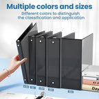SUNEE 3 Ring Binder 1.5 Inch 1 Pack, Clear View Three Ring PVC-Free (Fit 8.5x11 Inches) for School or Office Supplies, Black