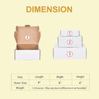 WINHPH 9x6x4 Inches Shipping Boxes Set of 15,White Corrugated Cardboard Box Literature Mailer for Small Business, Literature Mailer Box Packaging Supplies