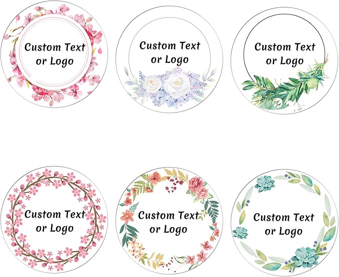 JOVELLO Personalized Custom Stickers - 60-1000 PCS Circle Custom Labels for Business, Logo, Office, Parties, etc (Labels Stickers-10)