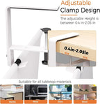 Under Desk Cable Management Tray - 48" Cord Organizer for Desk No Drill, Fabric Under Table Wire Organizer with 16X Cable Ties Hide for Office/Home, Cord Hider Fits Adapters & Sockets, White