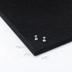 Lightomorrow Thickened Bulletin Board - 71 x 47 Inches, Decorative Felt Board Pin Board for Wall - 3' x 2' Foldable Photo Display Board with Self-Adhesive Tape, Includes 20 Push Pins - Black