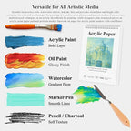 Fuxi Acrylic Paint Book Pad, 11x14 Inch 246lb/400GSM Art Paper for Acrylic Painting | 20 Sheets (40 Pages) Notebook for Painting, Drawing & Art Supplies.