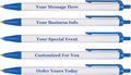 RevMark Personalized Ballpoint Pen, Custom Printed Name, Business or Event Information, Timeless Advertising, USA Made Pens, Promotional Marketing, Smooth Black Ink, Bulk Pack (Blue,50 Ct.)