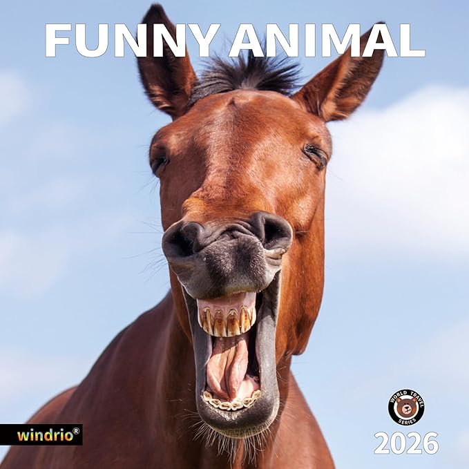 2026 Wall Calendar,Funny Calendar 2026, November 2025 - December 2026, Wall Calendar Funny Animal Memes, 12" x 24" Opened, Full Page 12 Months Thick Paper for Gift Calendar Organizing Planning