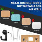ZIUZI 30 Pcs Cubicle Hooks, Metal Push Pin Hangers, Heavy-Duty Wire Hangers for Office Cubicles, Home Decor, Picture Frames & DIY Projects