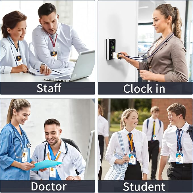600 Pack ID Badge Holder - Vertical Badge Holder, 2.25" x 3.5" Clear Cards Holders for Lanyard, Plastic Sealable Waterproof, Name Tag Holder for Nurses, Office and School