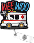 Aoryalps Wee WOO Retractable Badge Reel Holder Retractable with ID Clip for Nurse Nursing Name Tag Card Nursing Student Teacher Doctor Medical Assistant Work Office Clip-Gifts for Nurse