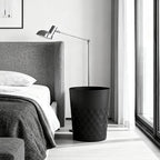 HOLTPHILI Bathroom Trash Can 1.8 Gallon Garbage Can Waste Basket Recycling Bin for Dorms Bedrooms Offices Kitchens, 2 Pack Black