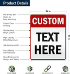Custom Sign, Custom Sign for Business, Indoor/Outdoor use. 24x30 Inches, 3M EGP Reflective, Rust Free .080 Aluminum, Fade Resistant, Made in USA by My Sign Center (Header)