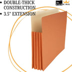 The File King Expanding Accordion File Folder - Legal Size | Box of 10 Redropes | 3.5” Expansion | Store and Organize Papers | Keep Records in One Place | Save Time Searching