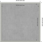 Amanti Art Silver Framed Magnetic Board 26x26 Medium Vision Board for use with Magnets, 100% Metal Sheet to Display Items as Office Decor or for Home Organization in mudroom, Kitchen or Kids Room