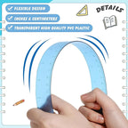 ForraFun 120 Pcs 12 Inch Plastic Ruler Bulk Colorful Transparent Ruler with Imperial and Metric Scales for Back School Office Supplies Home Tool Operation Measuring Drawing(Ocean Colors)