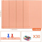 Cork Boards for Walls 48" x 36" Felt Board Alternative, 12 Pack Felt Wall Tiles Bulletin Board, Large Cork Board for Office Pin Board Tack Board Cork Boards