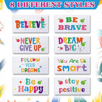 Dunzoom 100 Pcs Inspirational Pencil Erasers Bulk for Kids Fun Motivational Eraser School Supplies Back to School Office Supplies for Classroom Office Teacher Artists (Lovely)